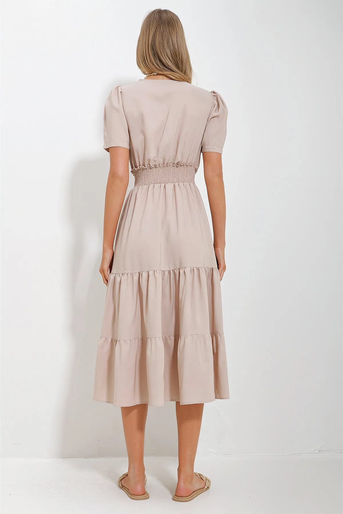Trend Alaçatı Stili  Kleid - Beige - A-Linie