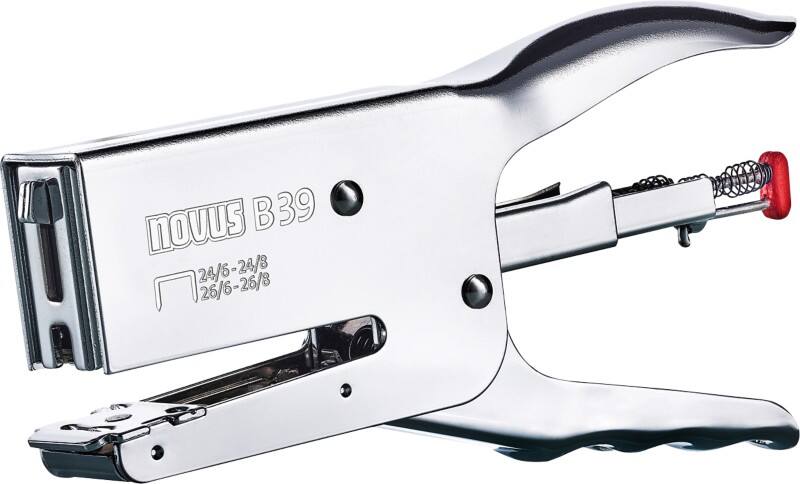 Novus Heftzange B39 26/8, 26/6, 24/8, 24/6 50 Blatt Chrom