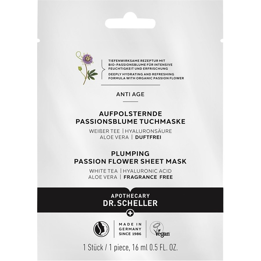 Aufpolsternde Passionsblume Tuchmaske