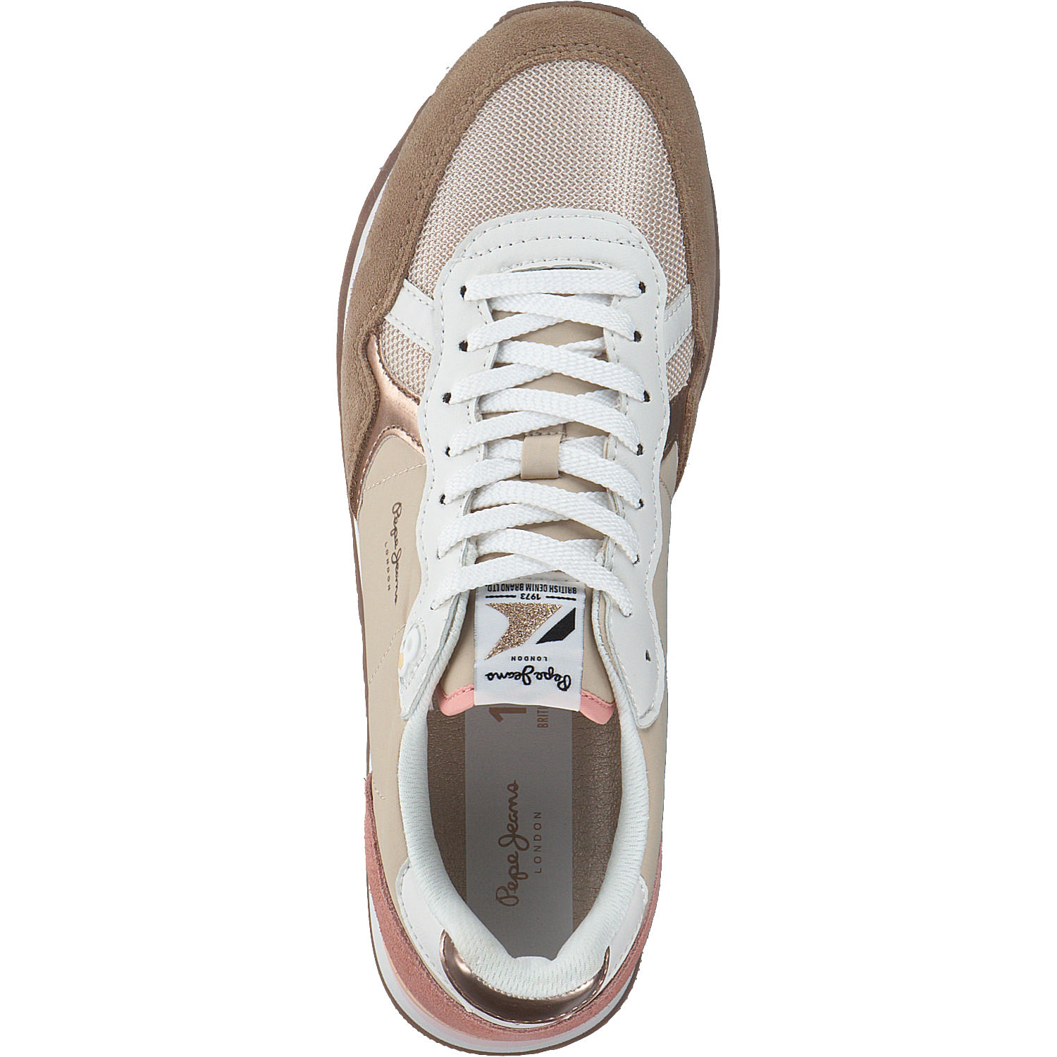Pepe Jeans PLS40012, Schnürschuhe, Damen, Beige