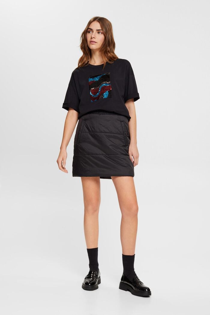 Oversize-T-Shirt mit Paillettenapplikation