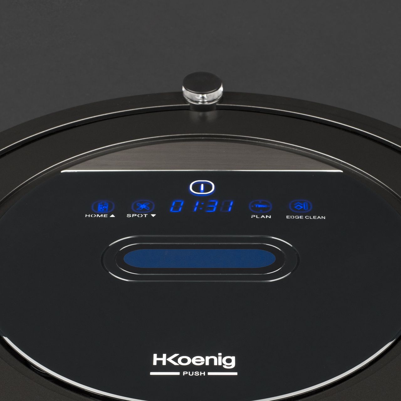 H.Koenig SWRC110 Roboterstaubsauger Nasswisch-Funktion WiFi Steuerung, plastic, Schwarz