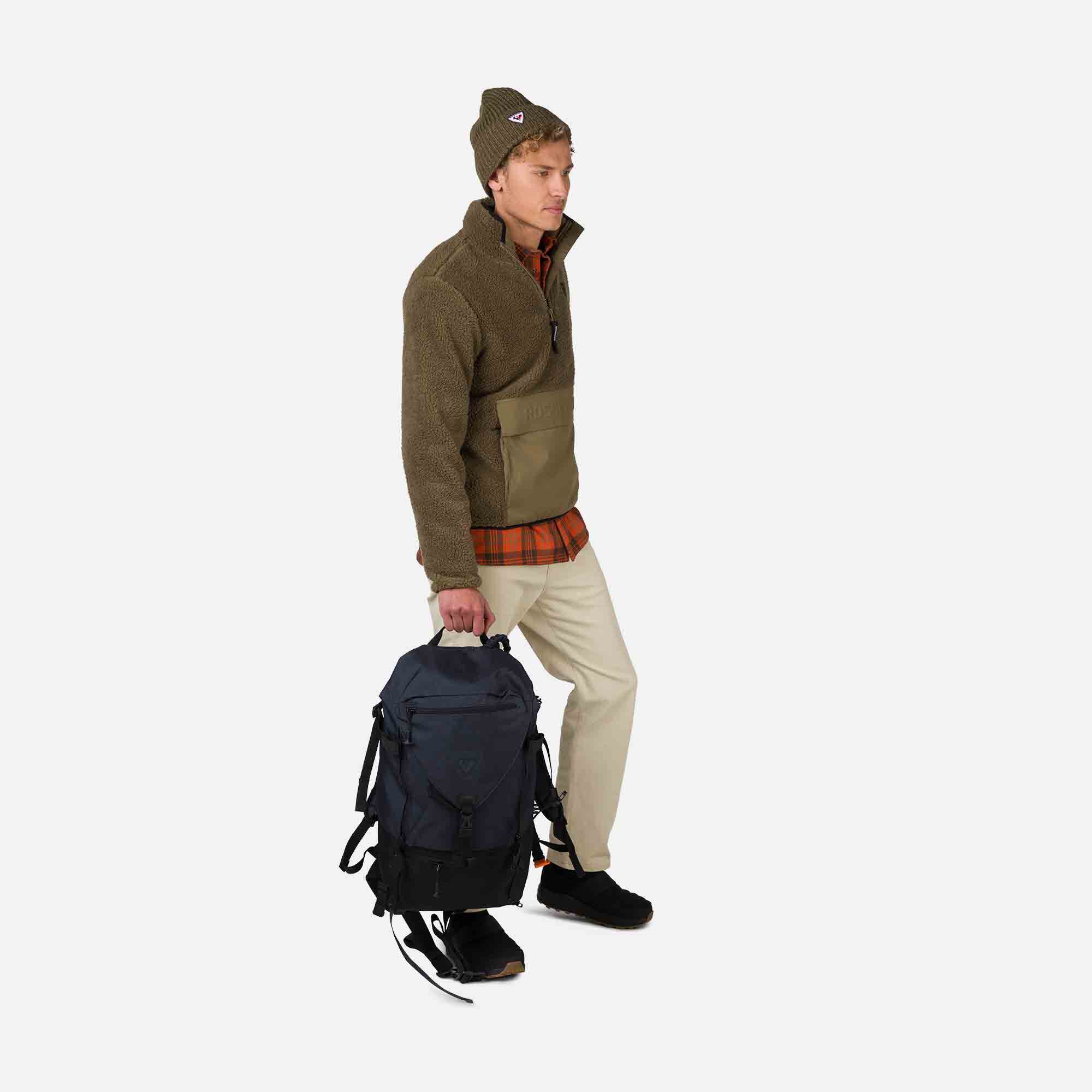 Sweat anorak en polaire homme