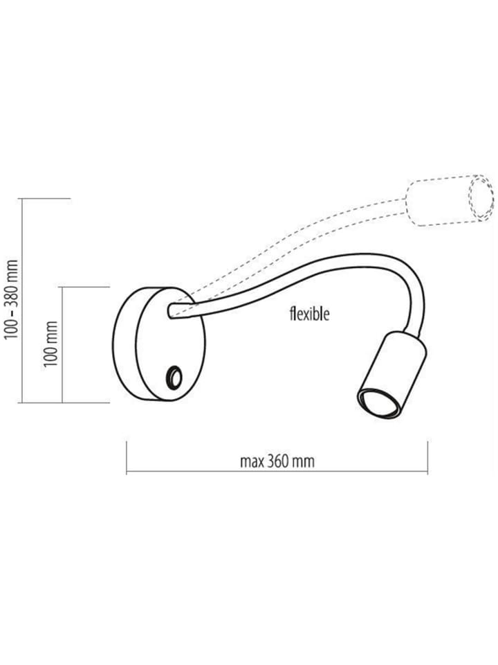 Licht-Erlebnisse Wandlampe EEK G in Schwarz günstig kaufen onesize