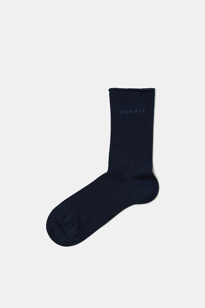 Doppelpack Socken mit Rollkanten, Bio-Baumwolle