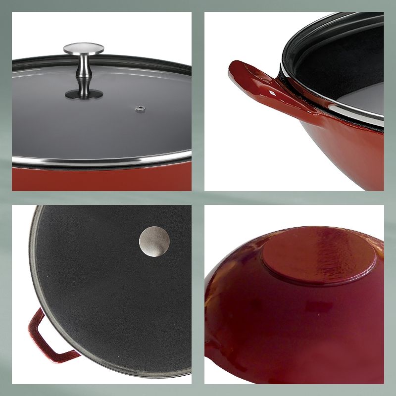 kela Gusseisen Wok Calido Rot Ø 36 cm