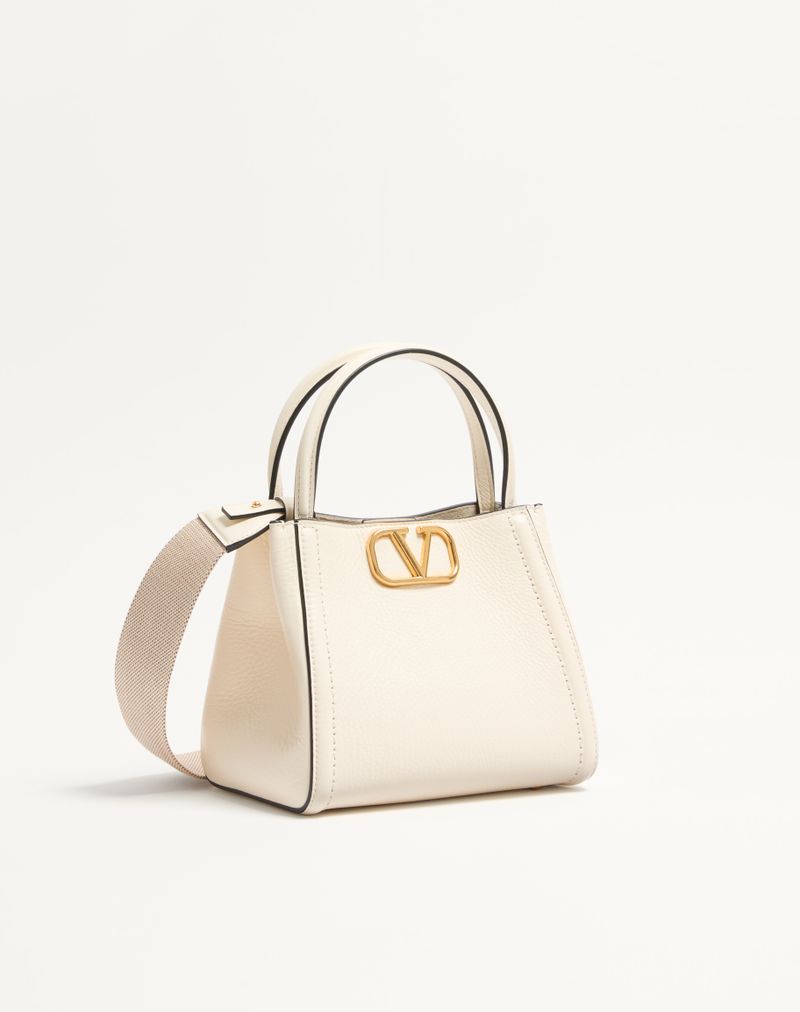 Bolsa Valentino Garavani Alltime Small em couro de bezerro granulado