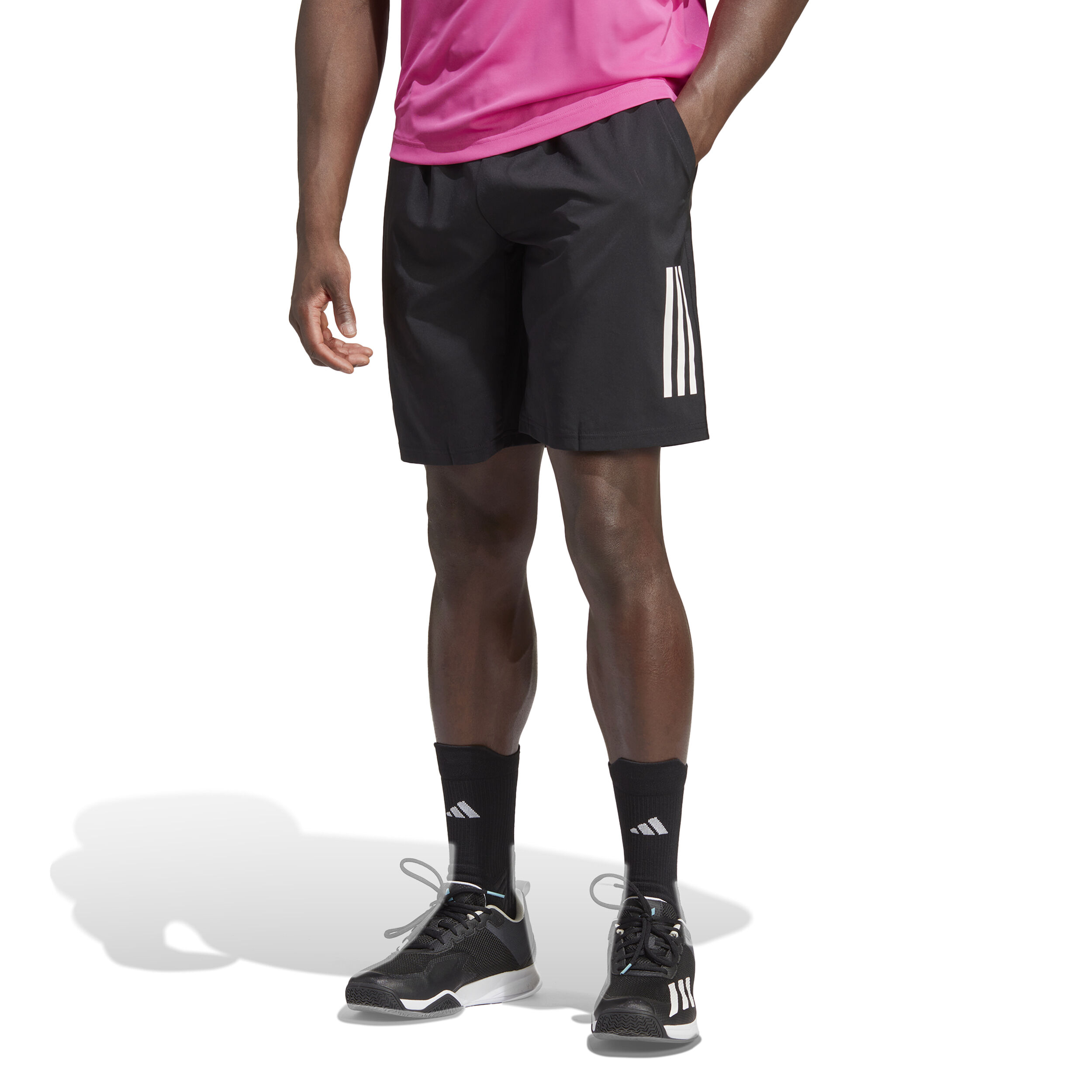Club 3-Stripes 9in Shorts Herren - Schwarz, Weiß