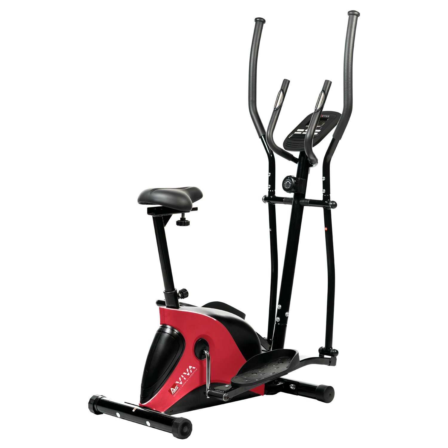 AsVIVA Crosstrainer & Heimtrainer AsVIVA C16 Bluetooth rot 2 in 1 Cardio