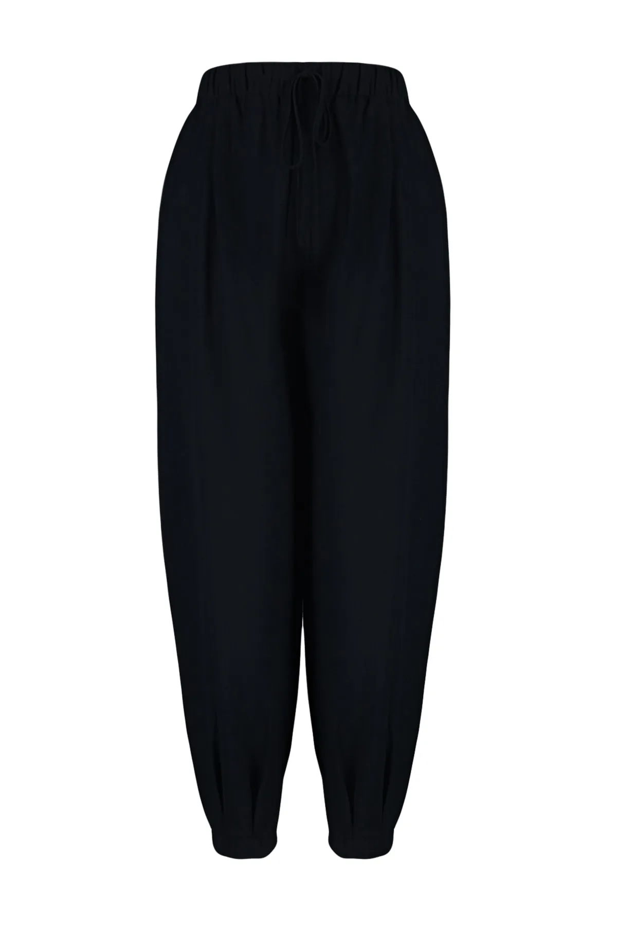 Trendyol Collection  Schwarze gewebte Hose aus 100 % Baumwolle TBESS23PL00015