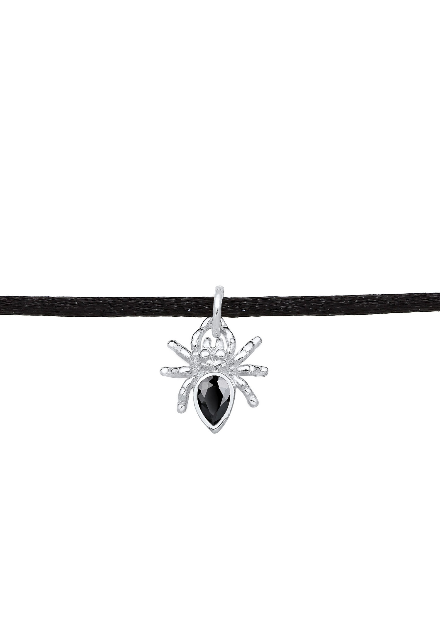 Elli Women's Halloween Spider Choker with Cubic Zirconia in 925 Sterling Silver