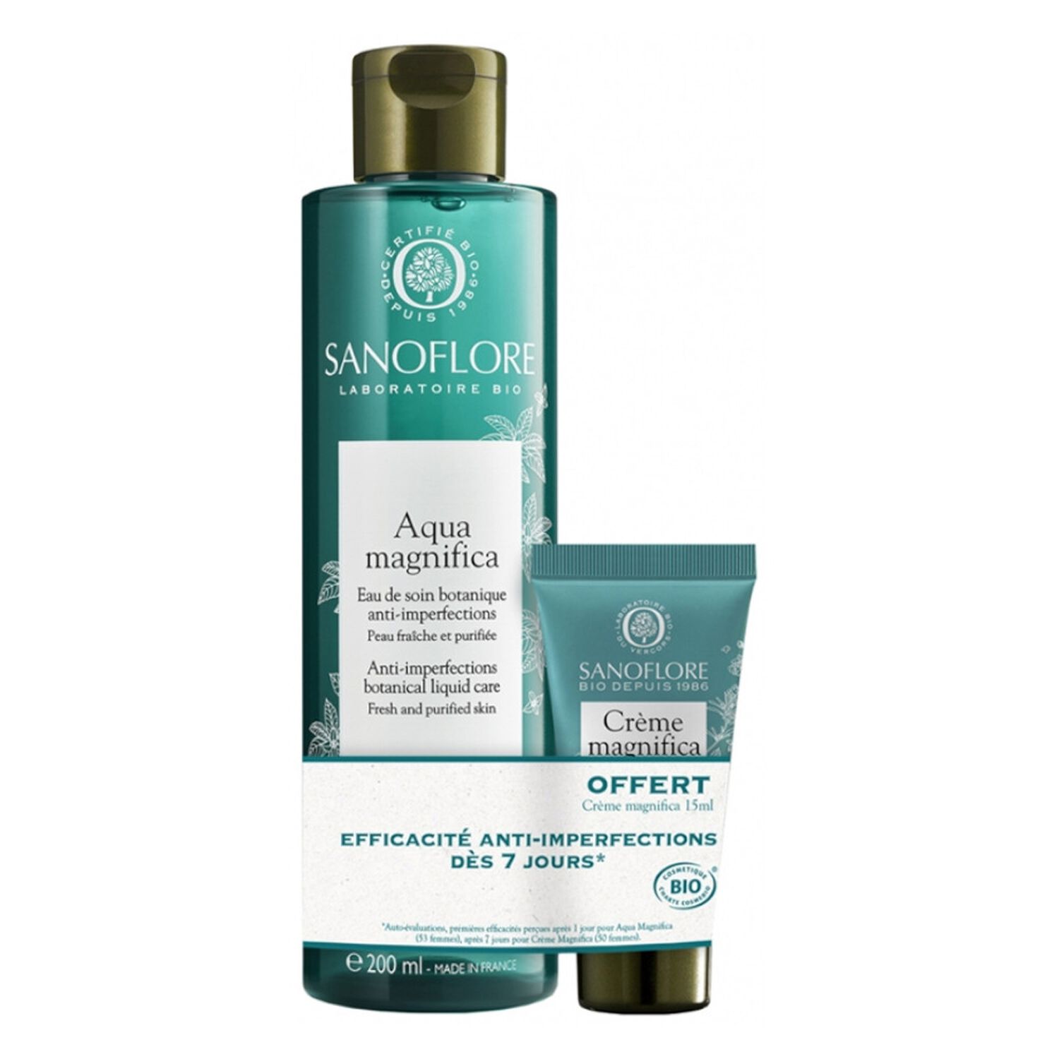 Sanoflore Magnifica Lot Eau de Soin 200 ml + Crème 15 ml Offerte