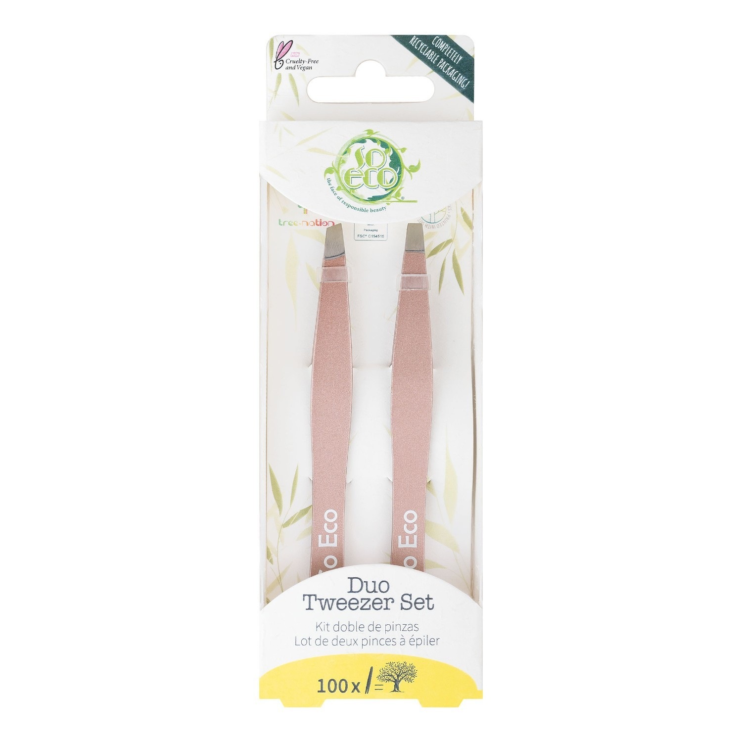 SoEco Kit de 2 pinces à épiler précision