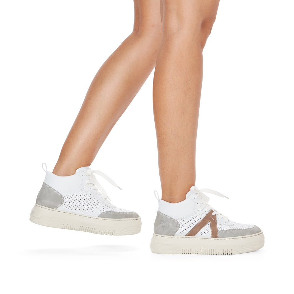 Rieker Damen Sneaker High edelweiß
