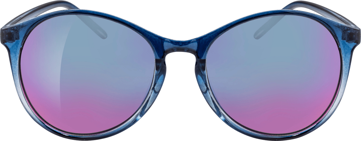 Sonnenbrille Erwachsene blau mit farbiger Tönung, 1 St