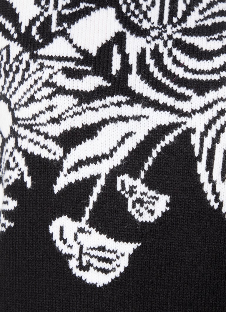 Vestido corto Farm Rio Surreal de punto fino con estampado de punto
