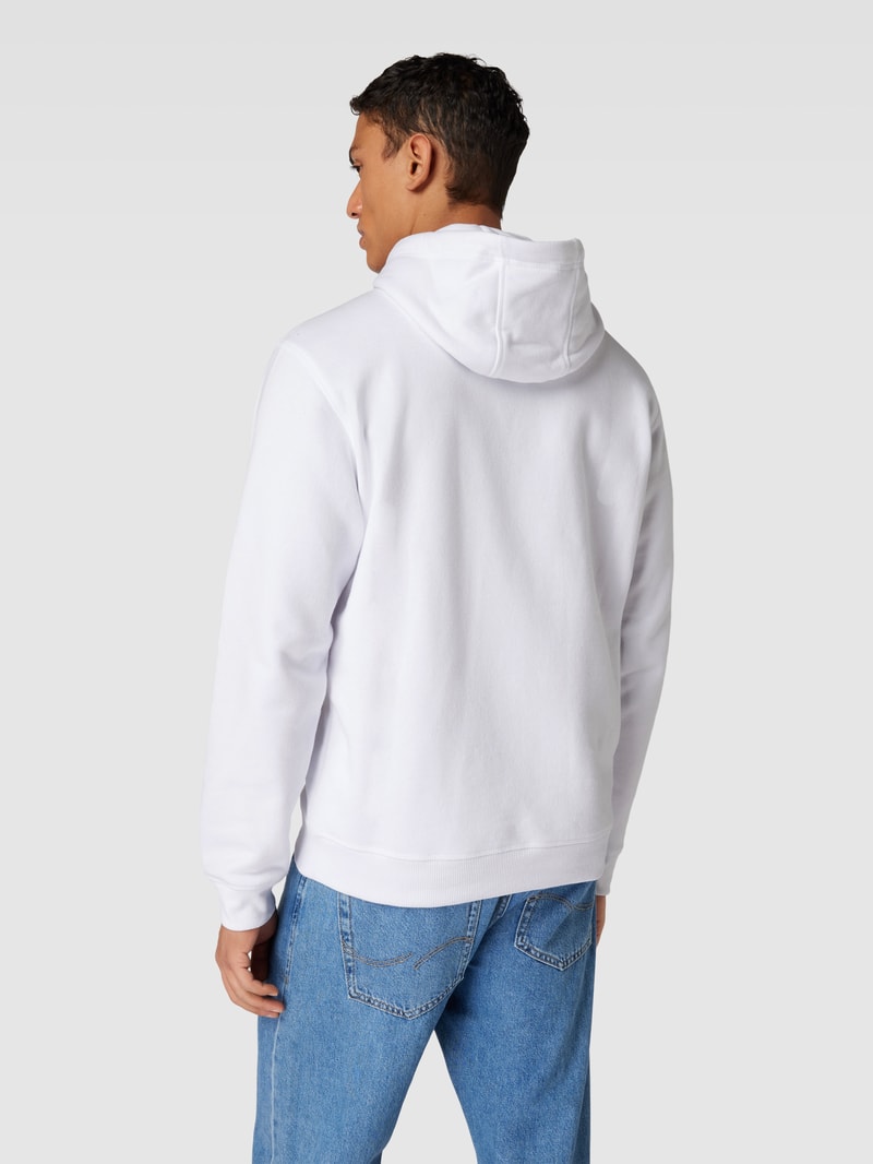 Hoodie mit Label-Print in weiß