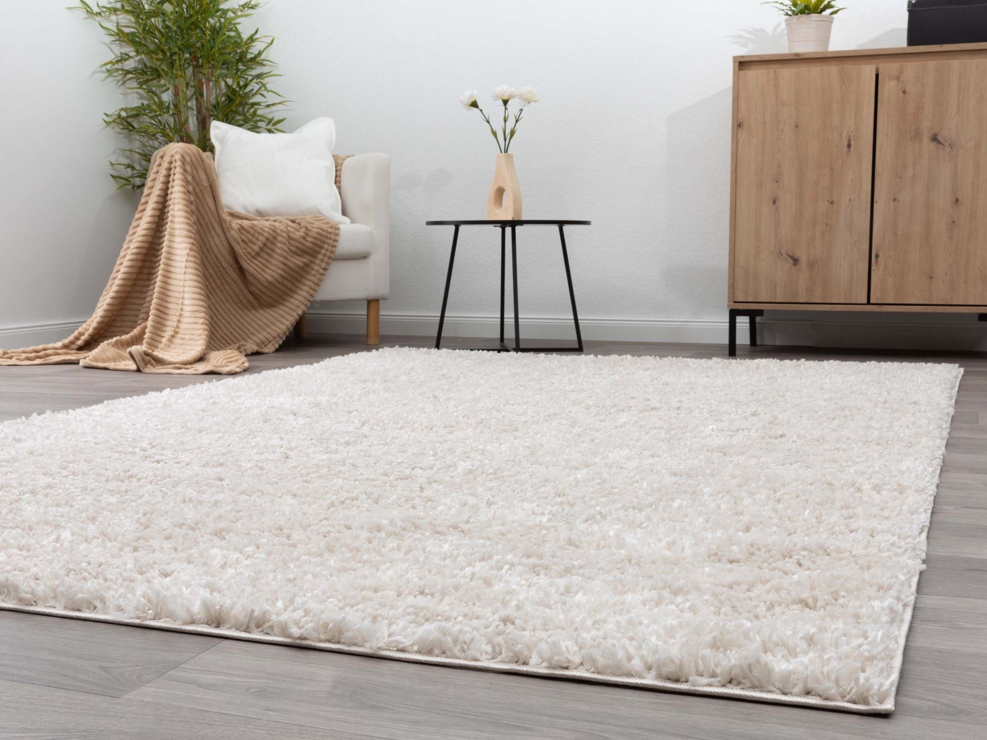 Hochflor-Teppich Vaasa, Steffensmeier, Rechteckig, Langflor, Schlafzimmer, Shaggy, Wohnzimmer