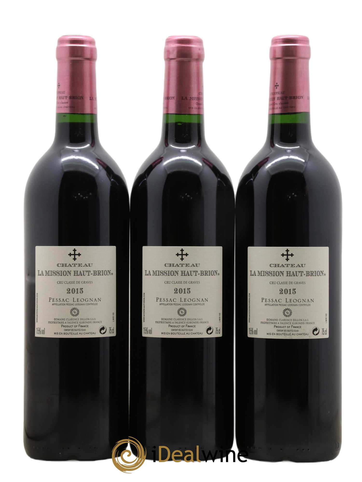 Château La Mission Haut-Brion Cru Classé de Graves  2015 - Lot de 12 Bouteilles