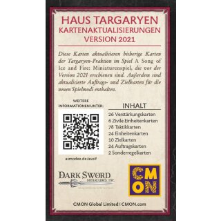 A Song of Ice & Fire: Haus Targaryen Kartenaktualisierungen (DE)