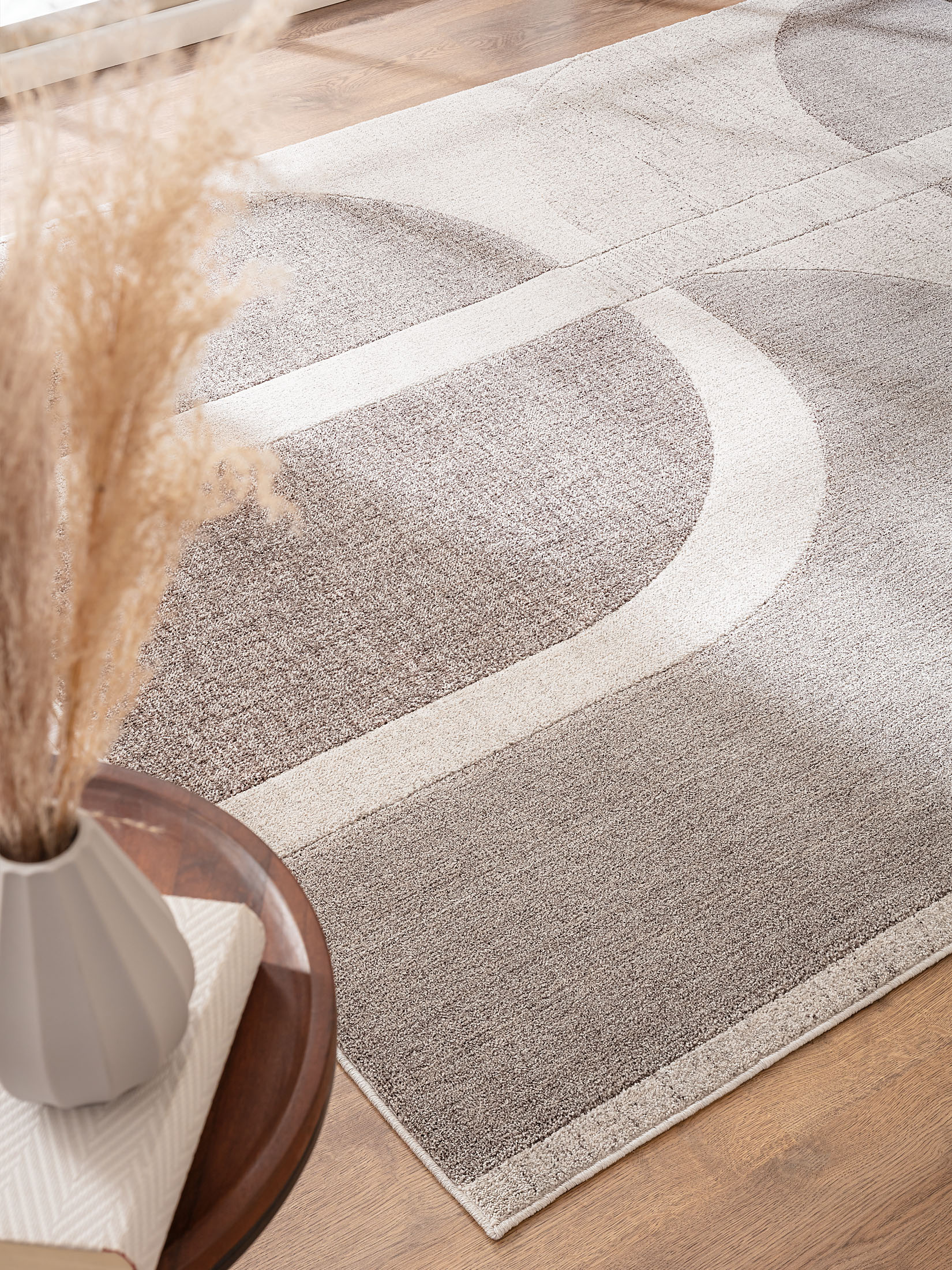 Rockledge Moderner Teppich, Silber-Grau