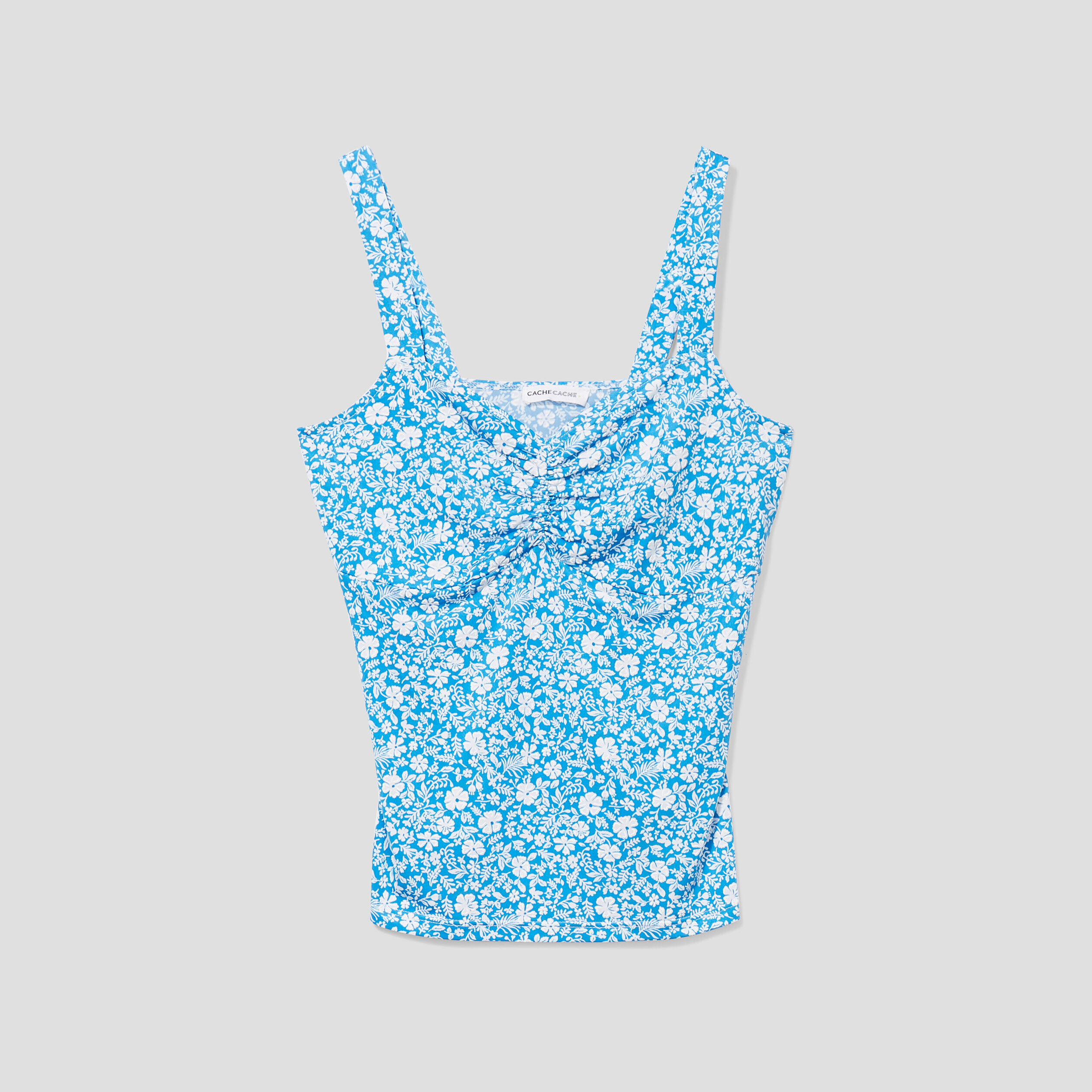 Débardeur bretelles larges bleu femme | Cache Cache