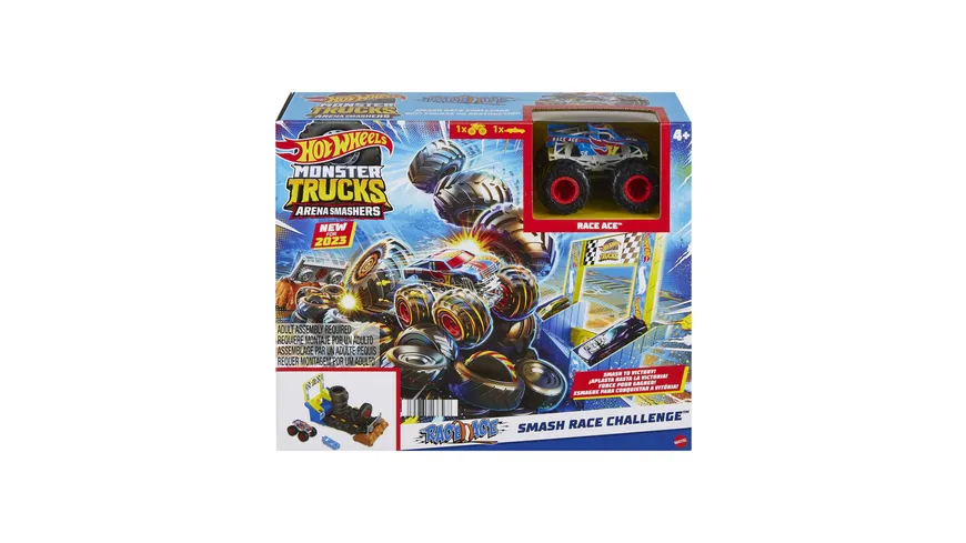 Hot Wheels Monster Trucks Arena Smashers Race Ace Smash Race-Challenge Spielset