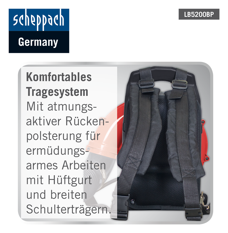 Scheppach Backpack Laubbläser LB5200BP