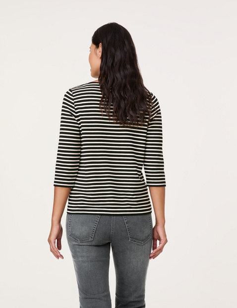 3/4 Arm Shirt mit Spitzenbesatz