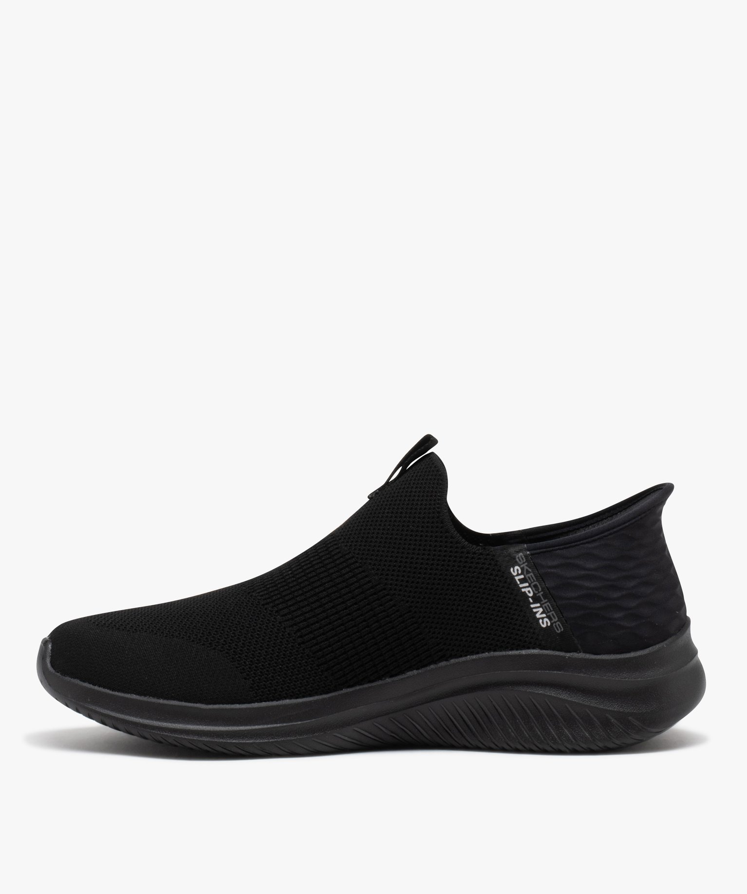 Baskets homme unies en maille sans lacets - Skechers noir | GEMO