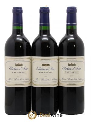 Château d'Arsac Cru Bourgeois  1997 - Lot de 3 Bouteilles
