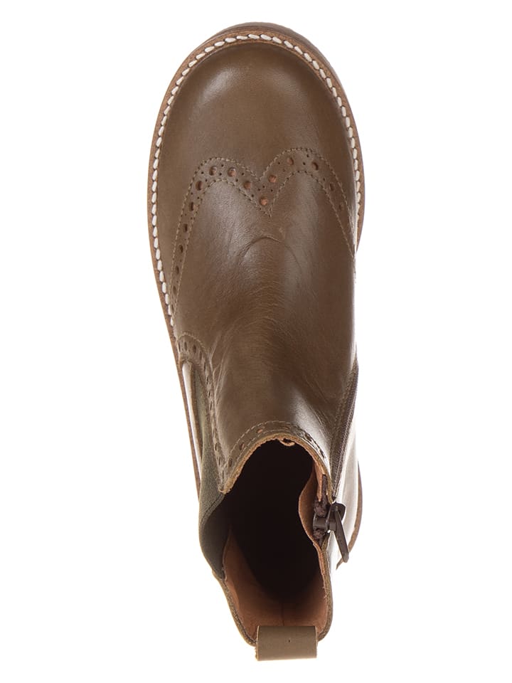 lamino Leder-Chelsea-Boots in Grün günstig kaufen