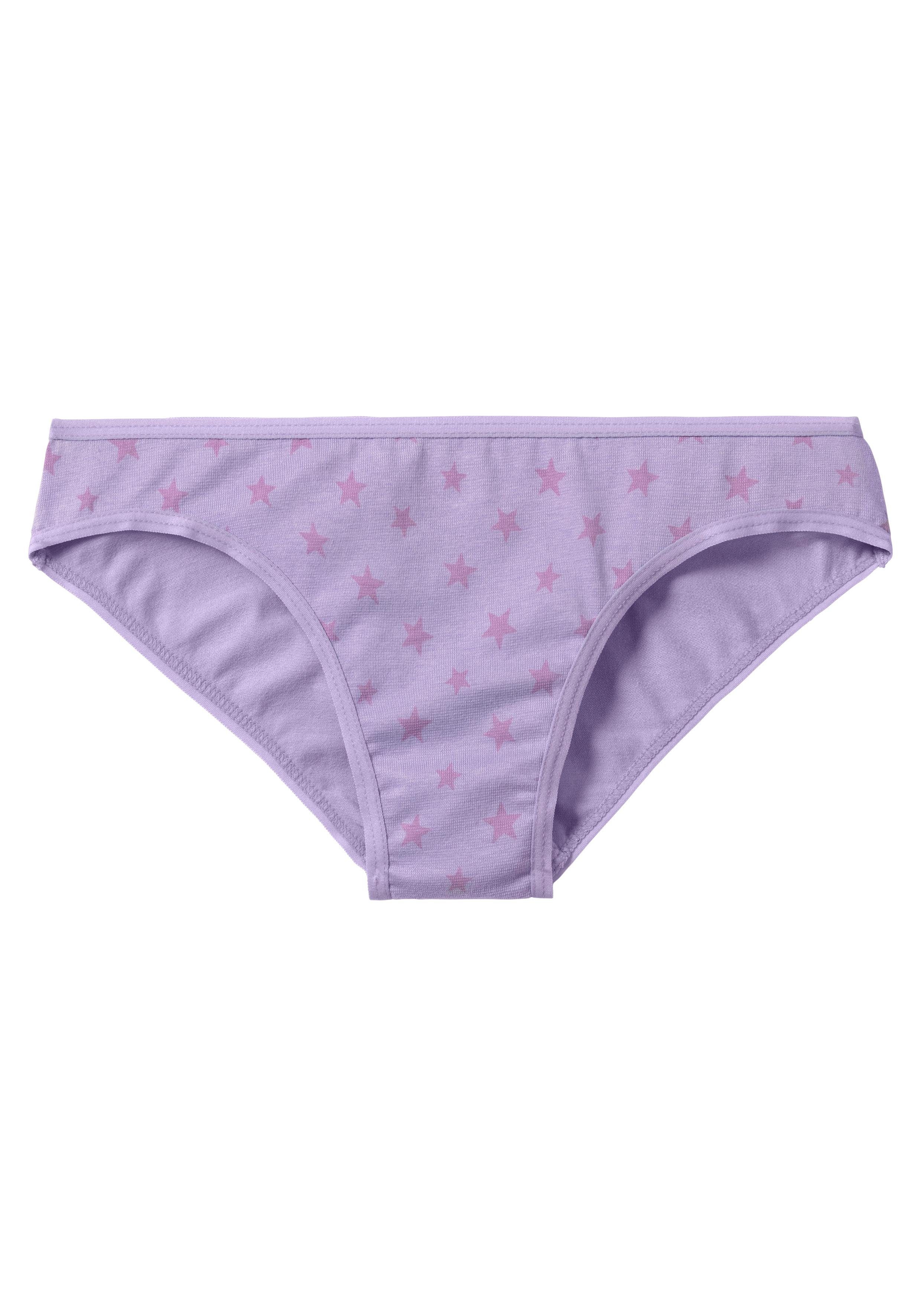 petite fleur Bikinislip (Packung, 8-St) mit Sternen-Print und unifarben