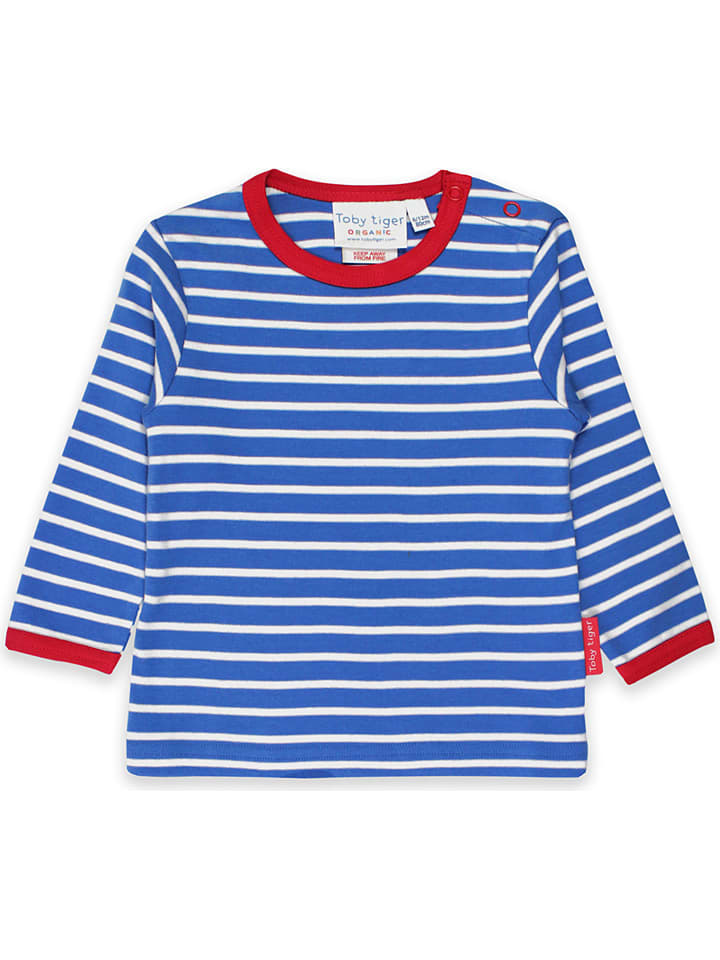 Toby Tiger Longsleeve in Blau/ Rot günstig kaufen