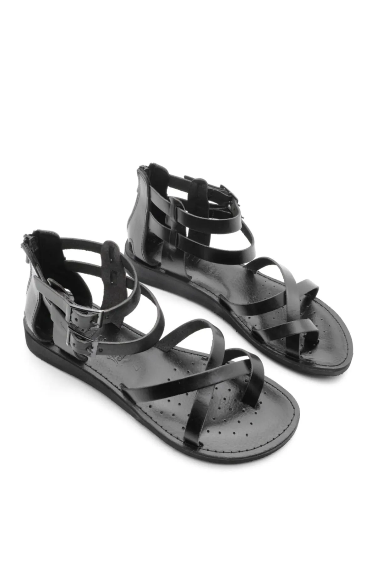 Marjin  Sandalette - Schwarz - Flacher Absatz