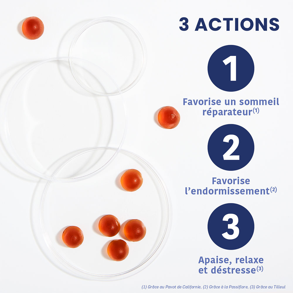 Santarome Bio Coffret 2 + 1 Bonne Nuit Bio - Pour desnuits sereines - 3 mois Complément alimentaire sommeil & endormissement