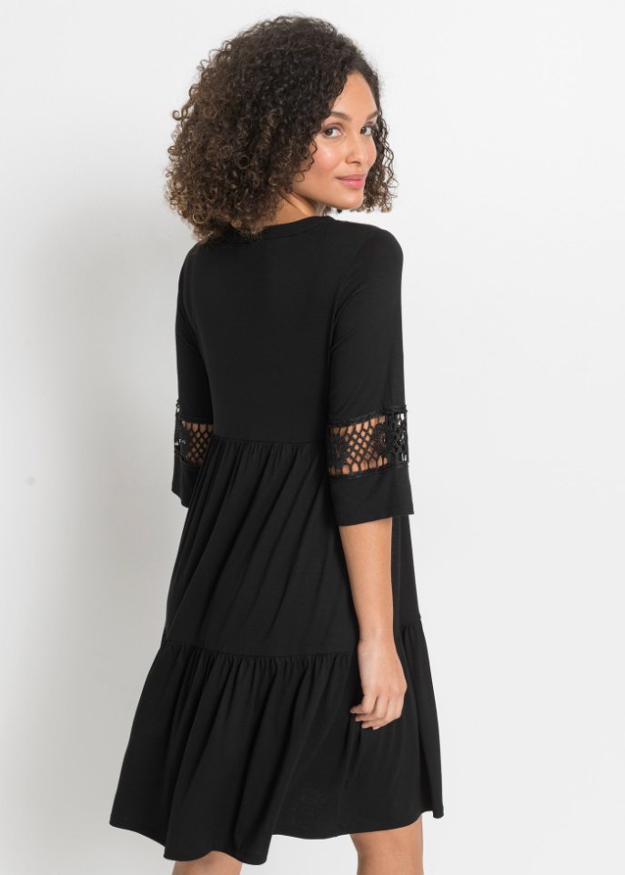 Tunika-Kleid mit Spitze