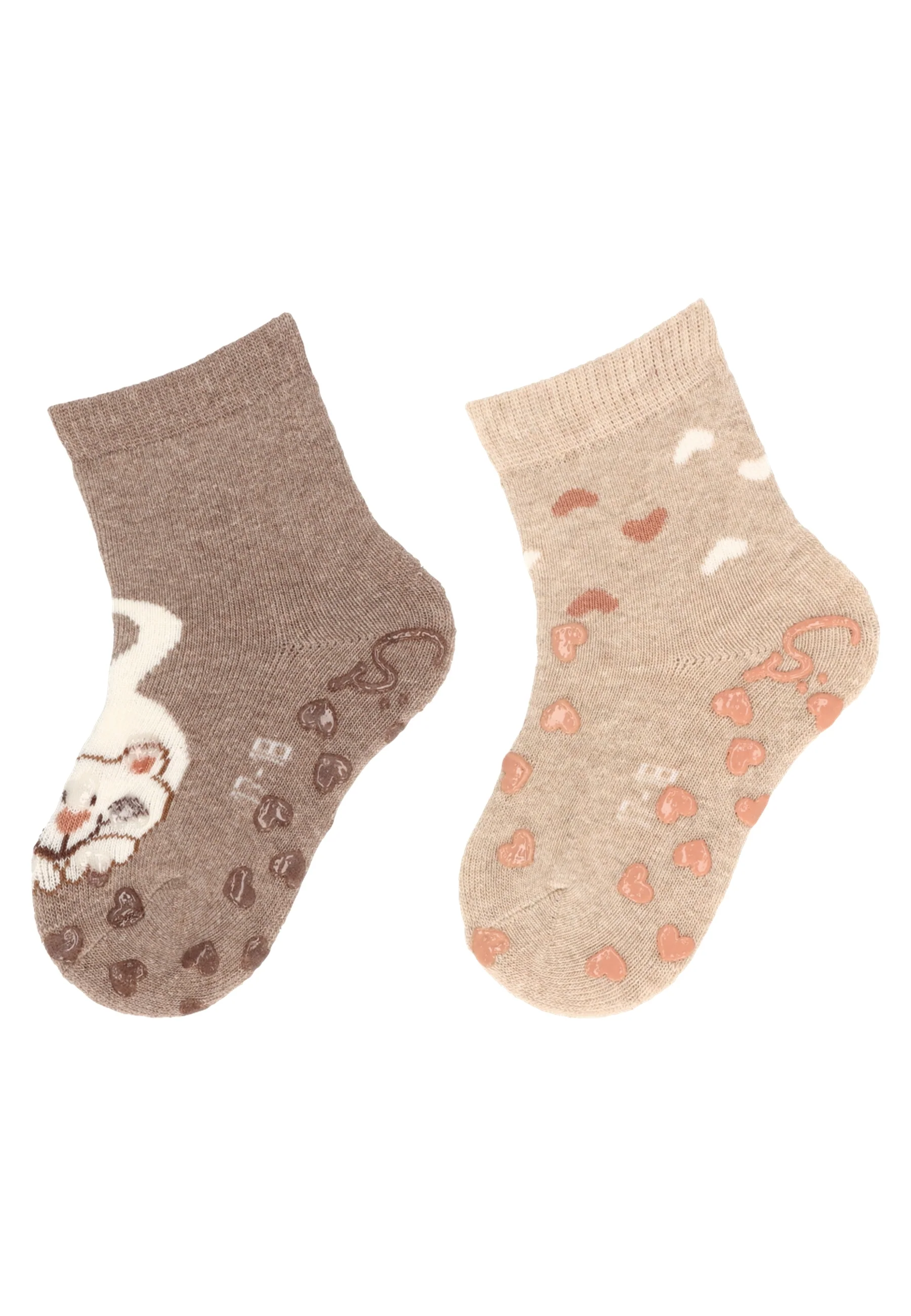 ABS Krabbelsocken im 2er Pack mit Motiv Katze