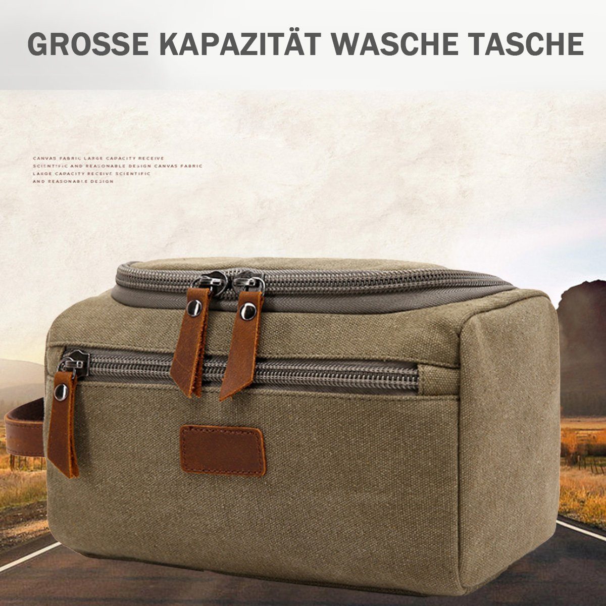 FeelGlad Kosmetiktasche Kosmetiktasche Klein für Männer & Frauen für Bad und Reise