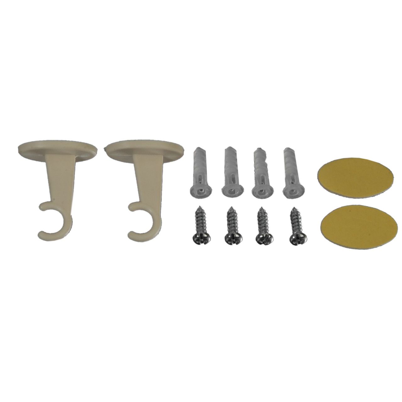 Bella Casa Träger für Bistrostange, Scheibengardinenstange 8 mm, creme-weiß, 2 Stück