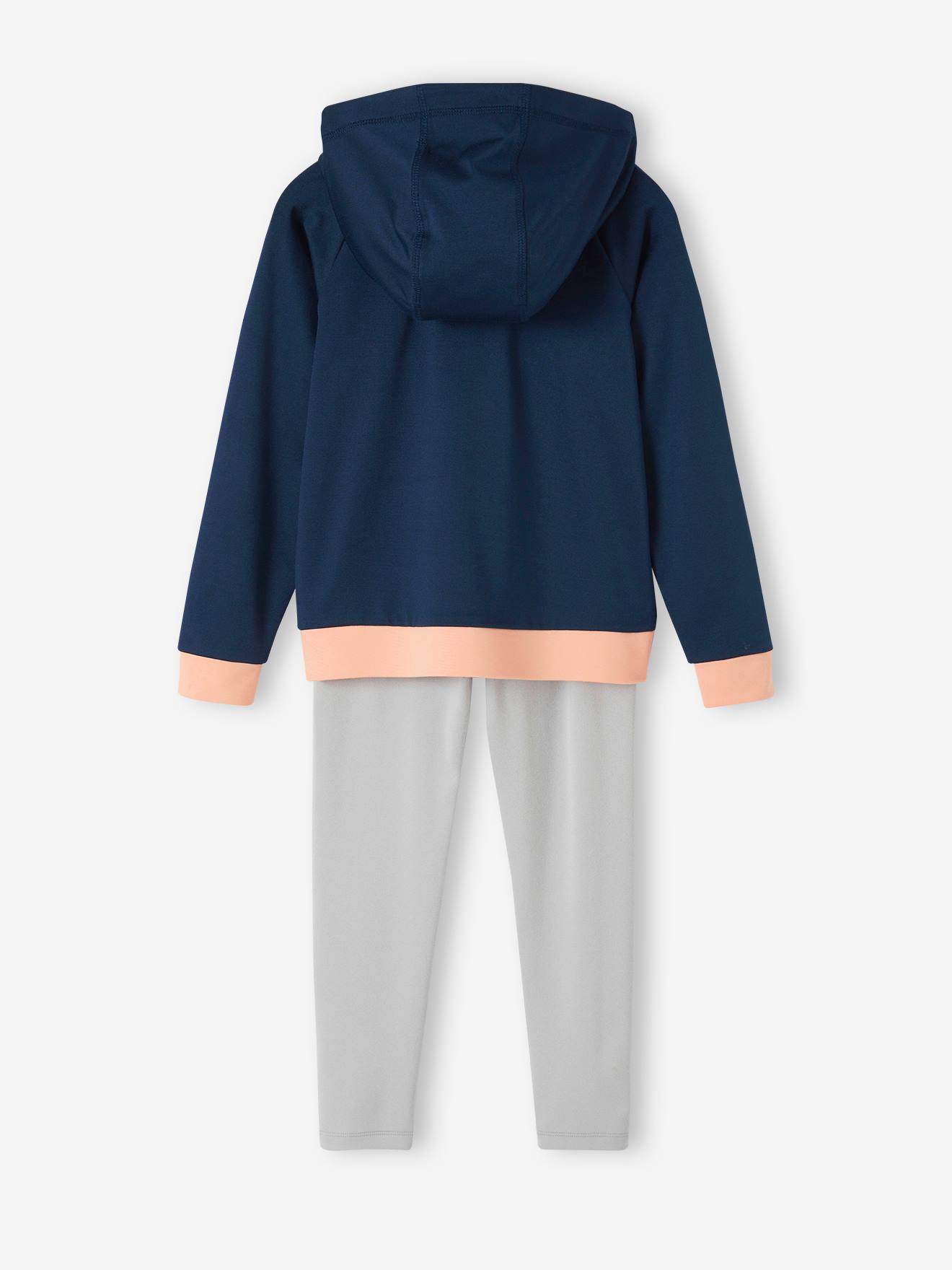 Vertbaudet Mädchen Sport-Set: Sweatjacke & Leggings - pfirsich