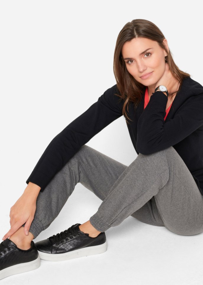 Basic Feinstrickjacke mit Knopfleiste