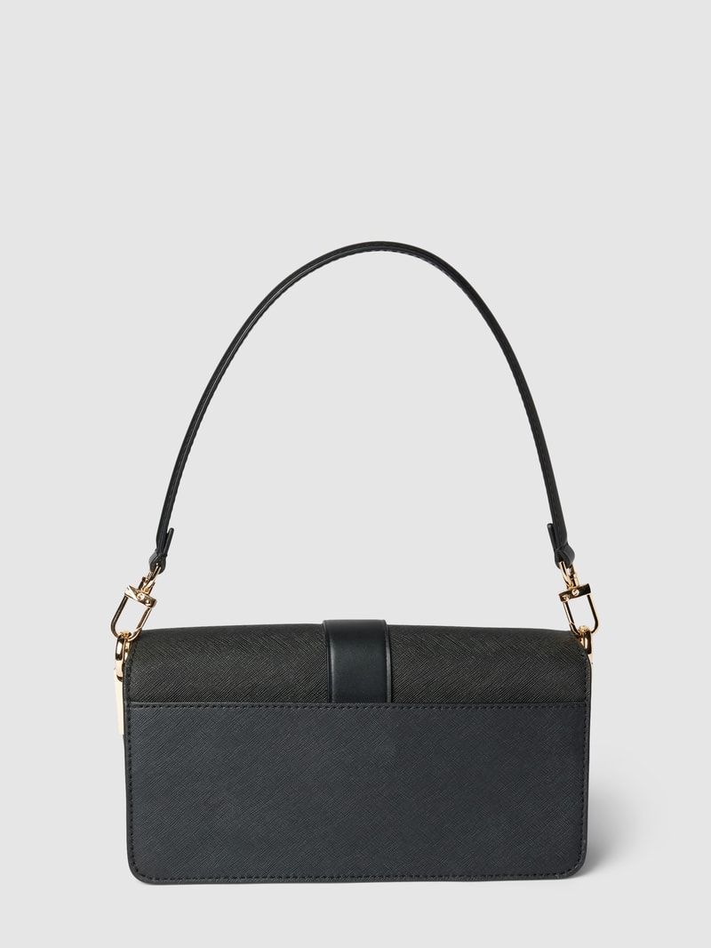 Handtasche mit Label-Details Modell 'GREENWICH' in schwarz
