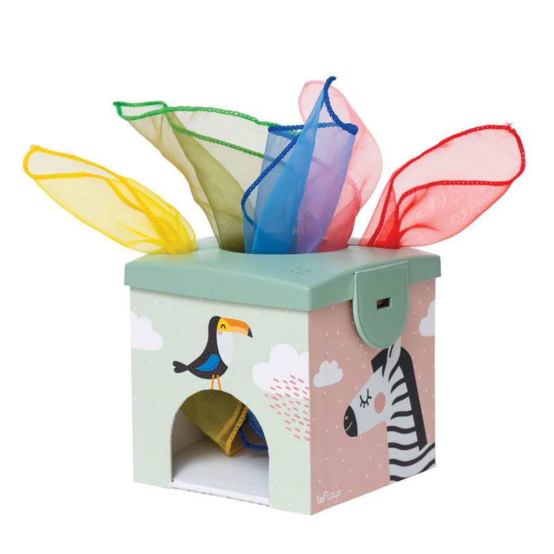 Cube magique balles tissus cartes Taf toys