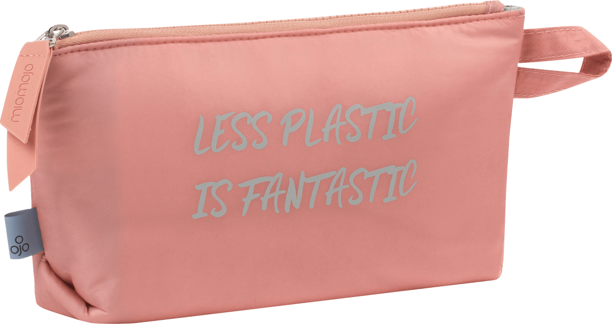 Kosmetiktasche rosa \Less Plastic is fantastic\