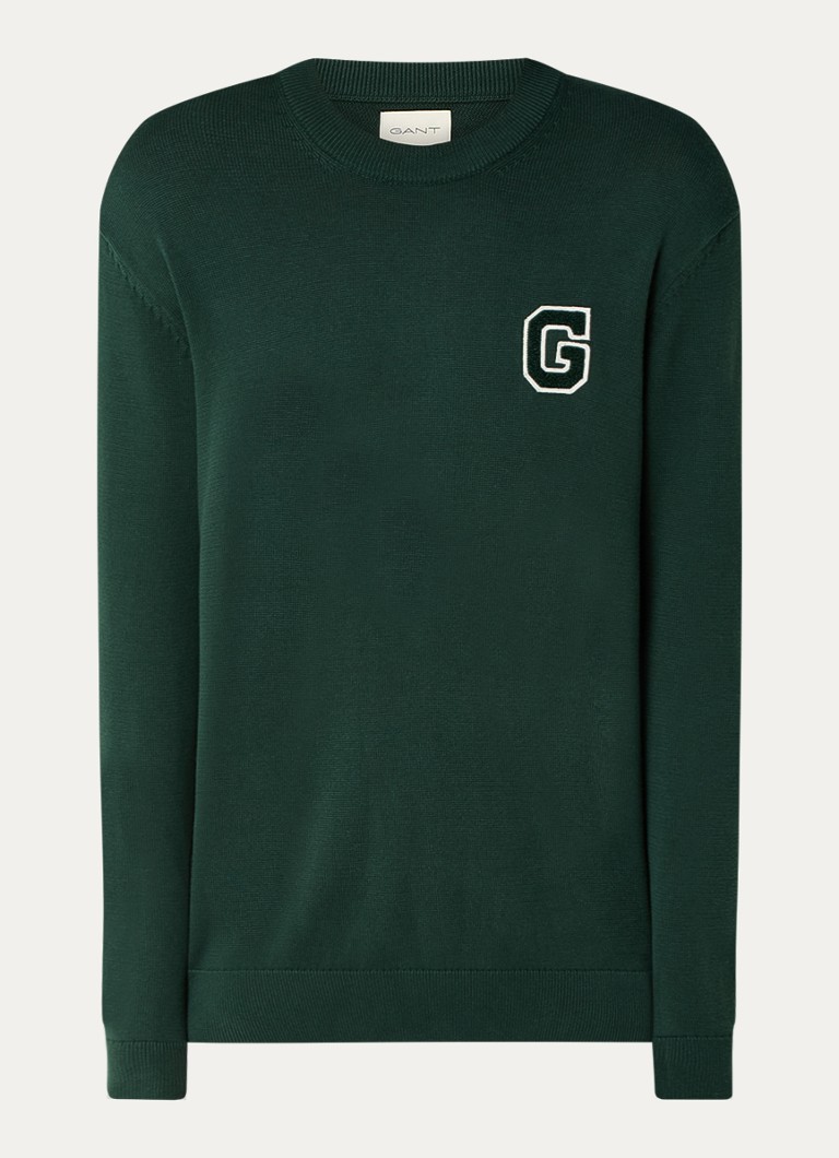 Maglione Gant a maglia fine con logo ricamato