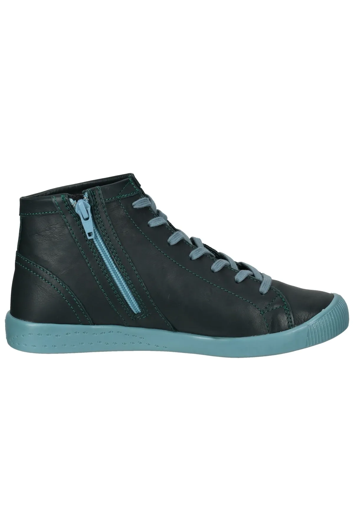 Softinos  Stiefelette - Grün - Flacher Absatz