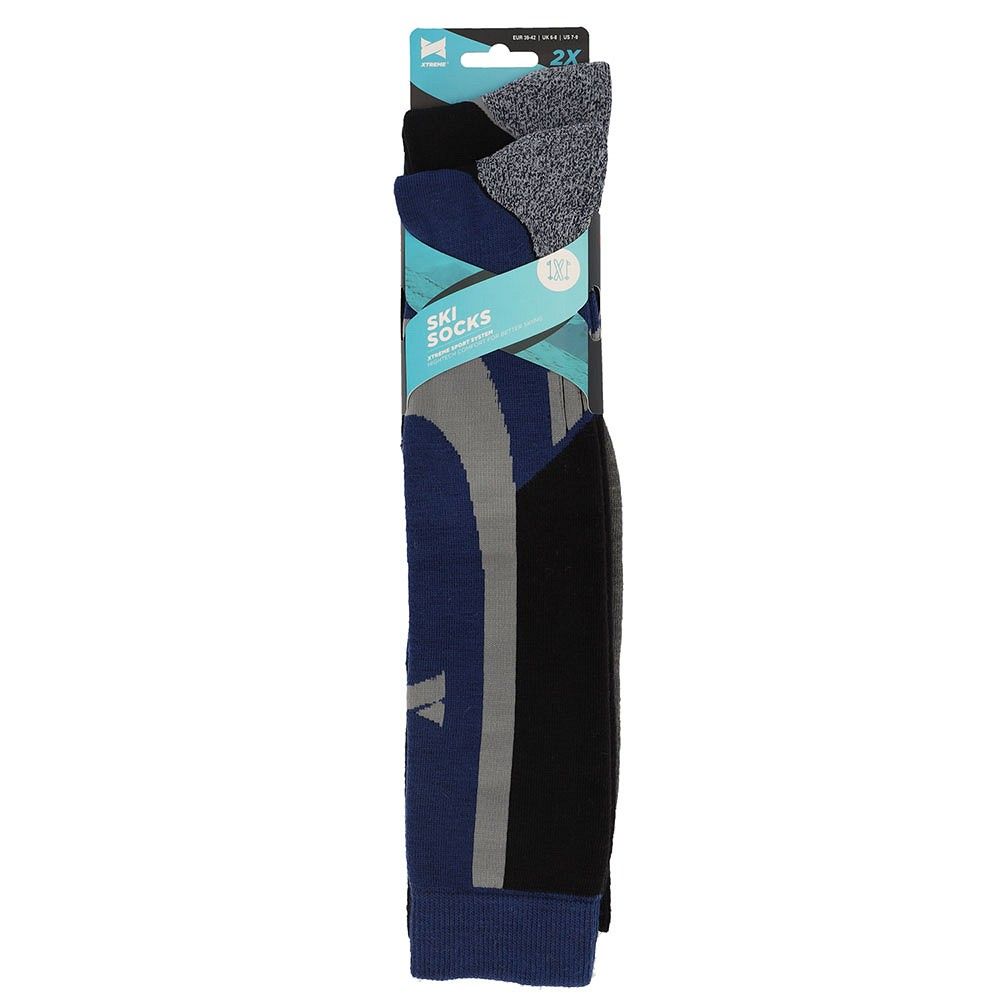 Xtreme 6 Paar Multi Blue Unisex Skisocken