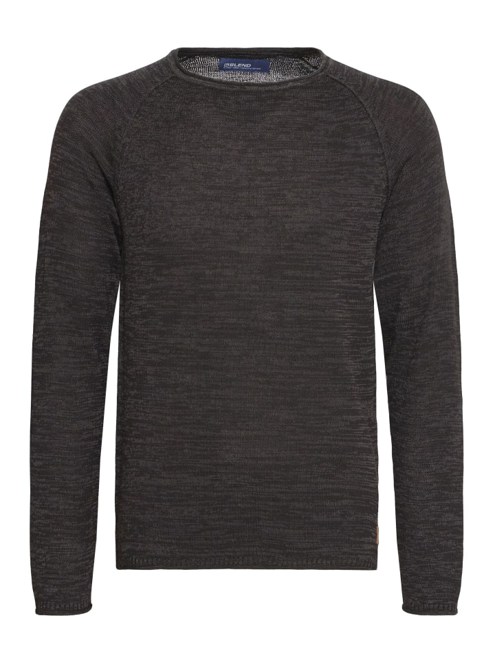 BLEND Strickpullover BHDan 20700587ME Strickpullover mit aufgerollten Säumen in Schwarz günstig kaufen