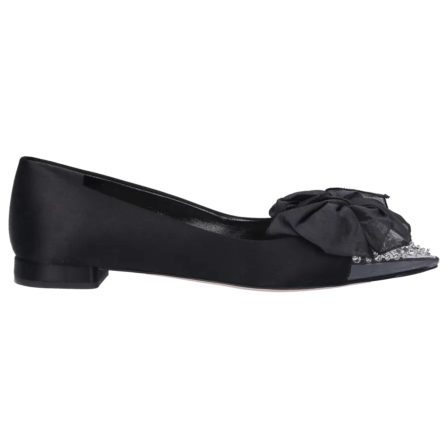Miu Miu - Ballerinas Klassisch Glitter - schwarz